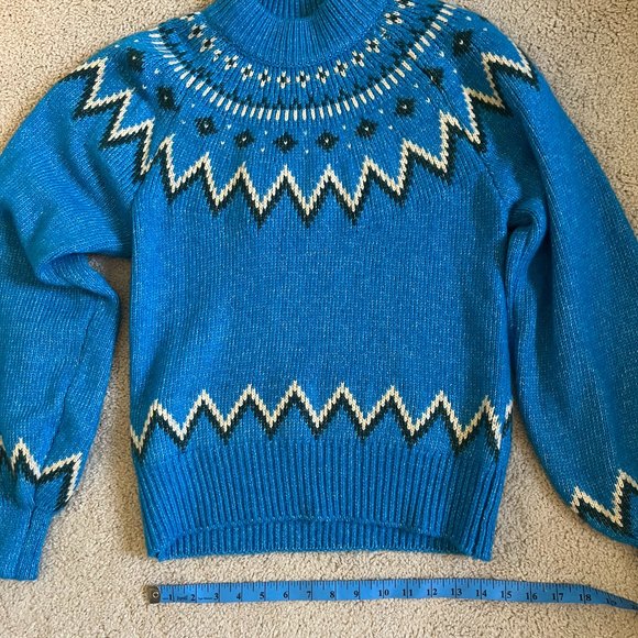 Who What Wear | *Blue Winter Sweater* | Balloon Sleeve | Mockneck Collar | NWOT - Picture 4 of 10